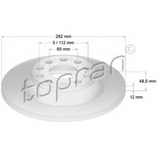 115 893 TOPRAN Тормозной диск