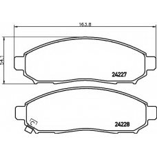 8DB 355 012-071 HELLA Комплект тормозных колодок, дисковый тормоз