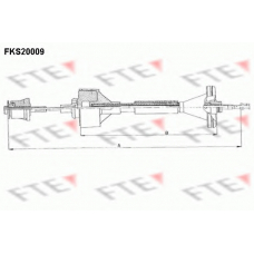 FKS20009 FTE Трос, управление сцеплением