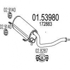 01.53980 MTS Средний глушитель выхлопных газов