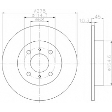 8DD 355 110-661 HELLA Тормозной диск