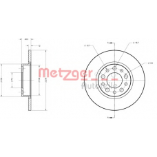 6110413 METZGER Тормозной диск