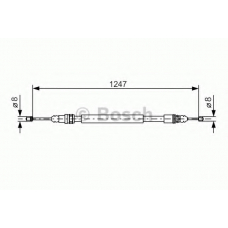 1 987 477 473 BOSCH Трос, стояночная тормозная система