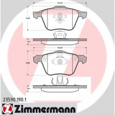 23590.190.1 ZIMMERMANN Комплект тормозных колодок, дисковый тормоз