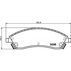 8DB 355 012-221 HELLA PAGID Комплект тормозных колодок, дисковый тормоз