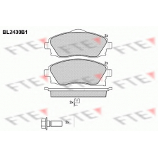 BL2430B1 FTE Комплект тормозных колодок, дисковый тормоз