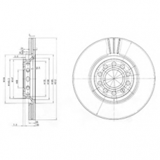 BG3657 DELPHI Тормозной диск