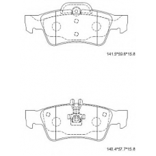 KD7741 ASIMCO Комплект тормозных колодок, дисковый тормоз