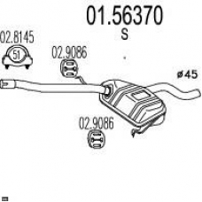 01.56370 MTS Средний глушитель выхлопных газов