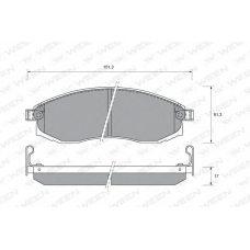 151-2137 WEEN Комплект тормозных колодок, дисковый тормоз