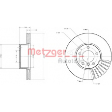 6110395 METZGER Тормозной диск