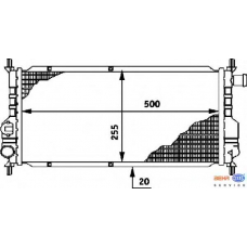 8MK 376 716-101 HELLA Радиатор, охлаждение двигателя