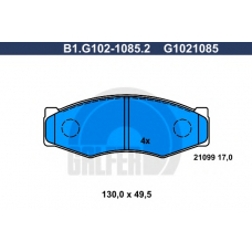 B1.G102-1085.2 GALFER Комплект тормозных колодок, дисковый тормоз