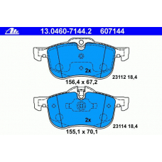 13.0460-7144.2 ATE Комплект тормозных колодок, дисковый тормоз