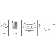 6DD 010 966-021 HELLA Выключатель, привод тормоза (механизм газораспреде