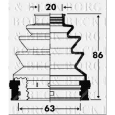 BCB2817 BORG & BECK Пыльник, приводной вал