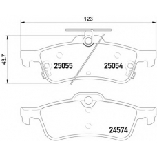 8DB 355 020-501 HELLA Комплект тормозных колодок, дисковый тормоз