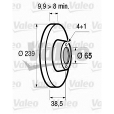 186249 VALEO Тормозной диск