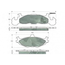 GDB4003 TRW Комплект тормозных колодок, дисковый тормоз