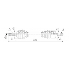 DRS6387.00 OPEN PARTS Приводной вал