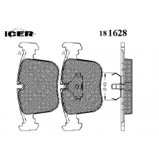 181628 ICER Комплект тормозных колодок, дисковый тормоз