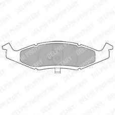 LP1225 DELPHI Комплект тормозных колодок, дисковый тормоз