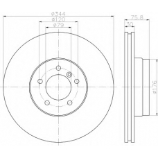 8DD 355 111-461 HELLA Тормозной диск