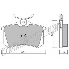 102.2 TRUSTING Комплект тормозных колодок, дисковый тормоз
