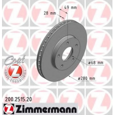 200.2515.20 ZIMMERMANN Тормозной диск