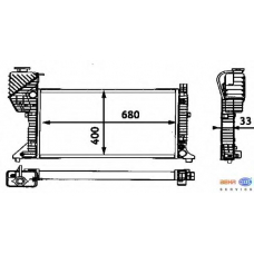 8MK 376 721-201 HELLA Радиатор, охлаждение двигателя