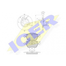 31637-4698 ICER Комплект тормозов, дисковый тормозной механизм