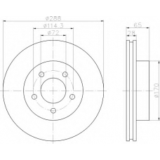 8DD 355 109-391 HELLA Тормозной диск