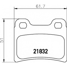 8DB 355 008-151 HELLA Комплект тормозных колодок, дисковый тормоз