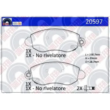 20597 GALFER Комплект тормозных колодок, дисковый тормоз