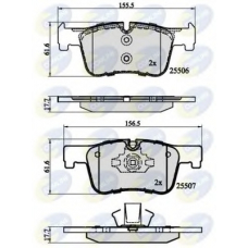 CBP02130 COMLINE Комплект тормозных колодок, дисковый тормоз