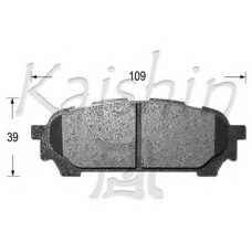 D7059 KAISHIN Комплект тормозных колодок, дисковый тормоз