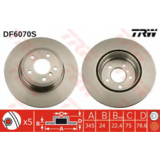 DF6070S TRW Тормозной диск