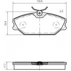 K604002 Vema Комплект тормозных колодок, дисковый тормоз