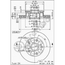 09.6851.20 BREMBO Тормозной диск