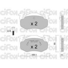 822-038-1 CIFAM Комплект тормозных колодок, дисковый тормоз