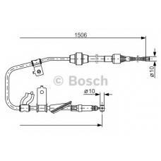 1 987 477 789 BOSCH Трос, стояночная тормозная система