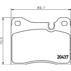 8DB 355 017-551 HELLA Комплект тормозных колодок, дисковый тормоз