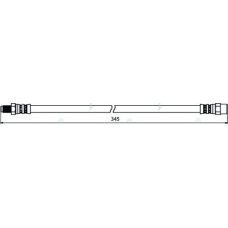 HOS3953 APEC Тормозной шланг