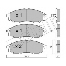 22-0611-0 METELLI Комплект тормозных колодок, дисковый тормоз