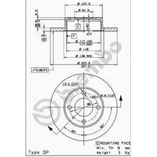 08.3636.10 BREMBO Тормозной диск