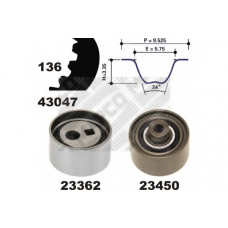 23435 MAPCO Комплект ремня ГРМ