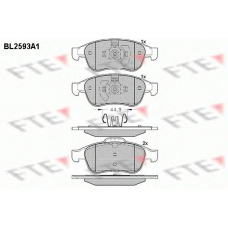 BL2593A1 FTE Комплект тормозных колодок, дисковый тормоз