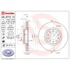 09.9772.10 BREMBO Тормозной диск