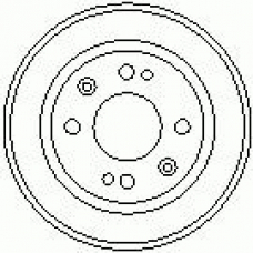 7D0186 KAWE Тормозной барабан