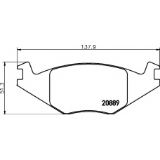 8DB 355 017-491 HELLA PAGID Комплект тормозных колодок, дисковый тормоз